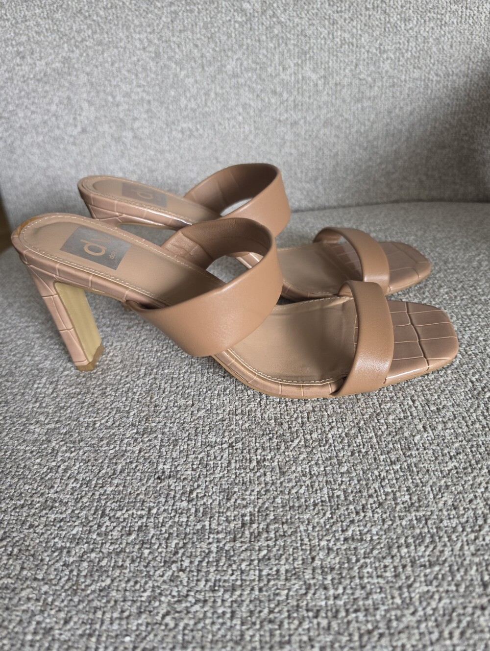 DV By Dolce Vita Selsta Heeled Sandals Toffee Tan Sz 9.5